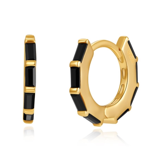 Stalen oorbellen Orage oorringen/creolen 20 mm met zirconia - Staartjes