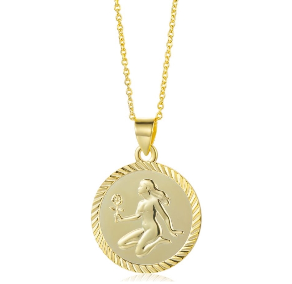 Gouden Geloof Hoop Liefde hangertje in rand 12,5 mm