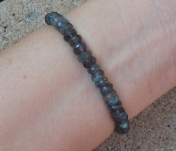 Armband met Labradoriet en Chalcedoon