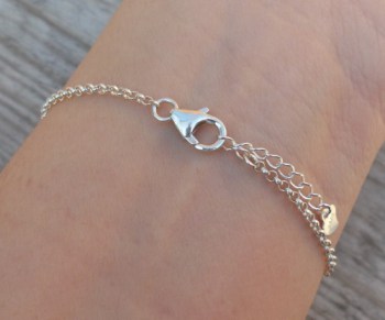 Zilveren armband met vierkante facet geslepen Maansteen