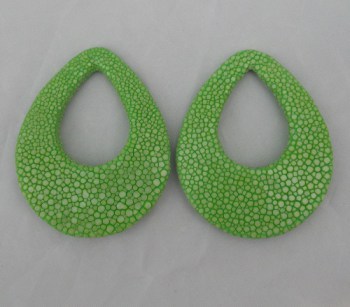 Hanger set Roggenleer appeltjes groen