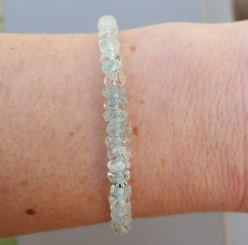 Zilveren armband met Aquamarijn