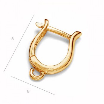 Goud vergulde zilveren oorhaken 01