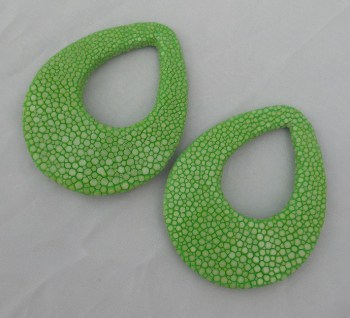 Hanger set Roggenleer appeltjes groen