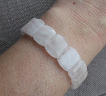 Stretch armband met Rozenkwarts