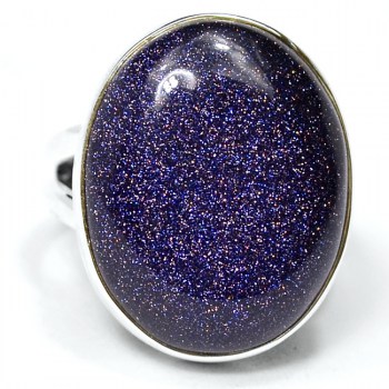 Zilveren edelsteen ring met Goudsteen ring maat 18 mm.