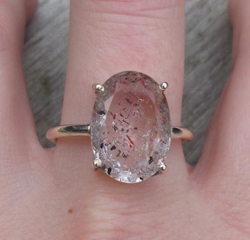 Zilveren ring gezet met facet Lepidocrociet 19.7 mm