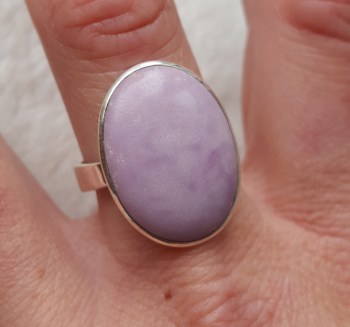Zilveren ring gezet met ovale Phosphosideriet 19.7 mm